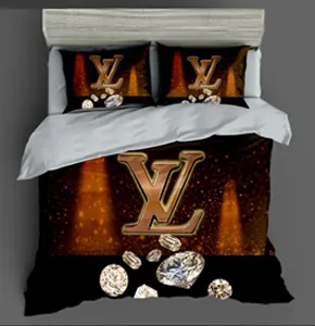 Louis Vuitton Brown Bedding Set